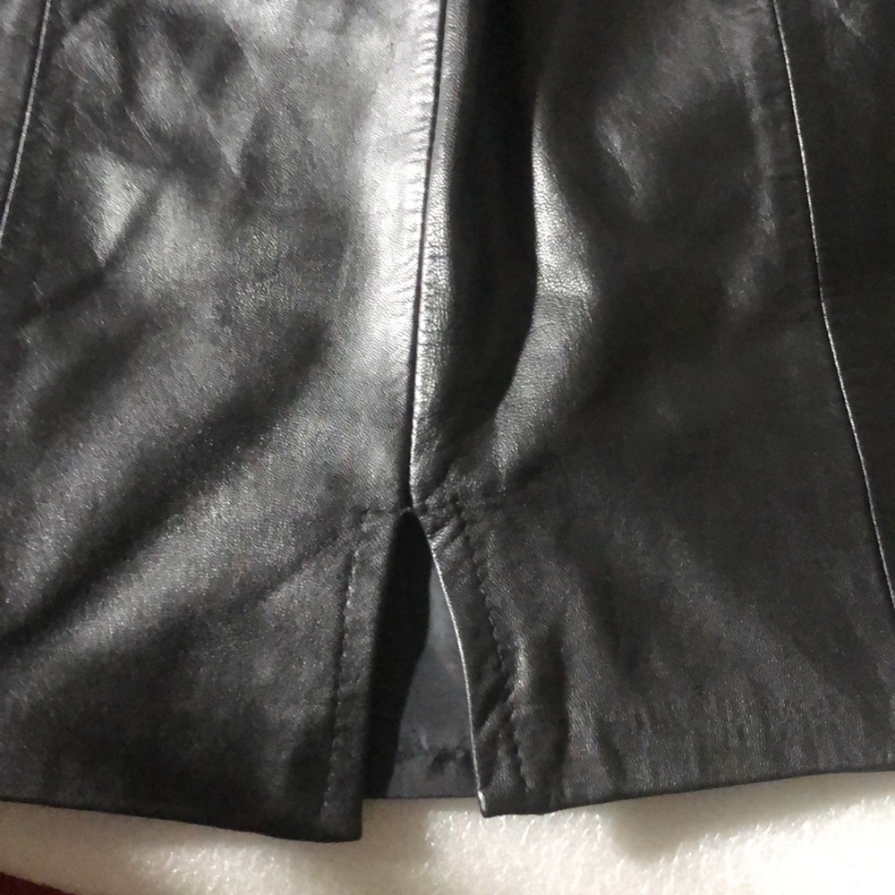 B B Dakota 100% Leather Skirt -Sz 7/ 8 - Picture 4 of 16
